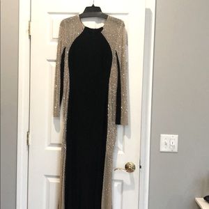 Xscape silhouette gotten. Black, nude w/ beading